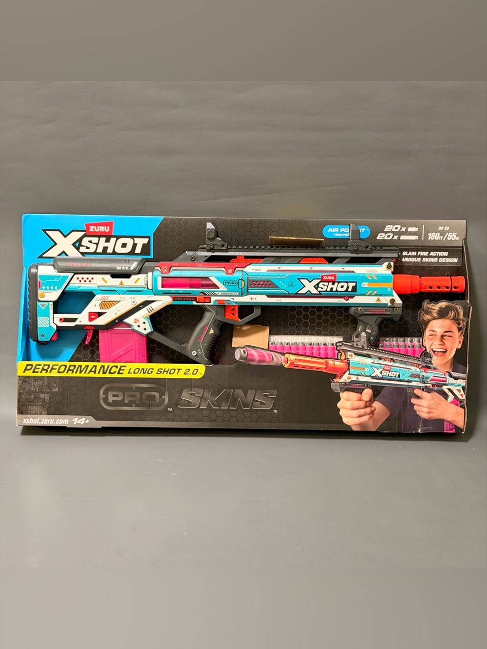 Zuru X-Shot Pro Skins Performance Long Shot 2.0 Dart Blaster New Sealed
